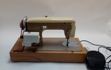 Vintage Electric Sewing Machine with Case and Foot Pedal Bundle