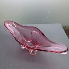 Large Mid Century Cranberry
