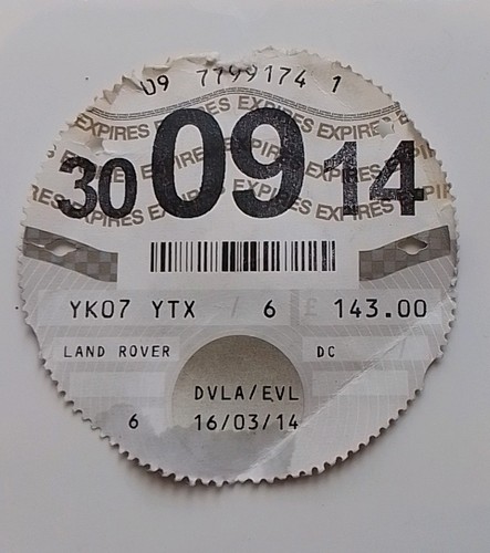 British car tax disc ending