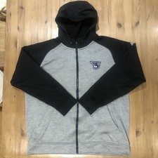 Adidas Climawarm Full Zip Sports Hoodie L Grey Black Activewear