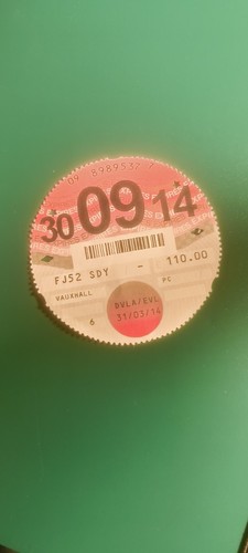 Vintage tax disc - tax, disc,