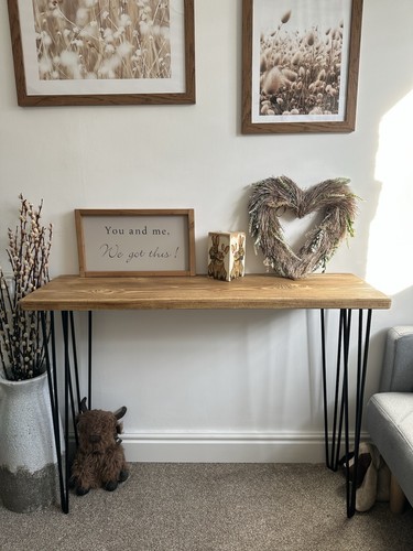 Hallway table rustic design - hallway,