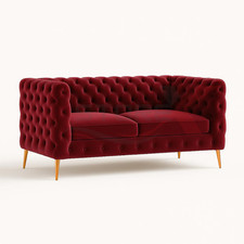 STOREX Tufted Velvet Sofa –