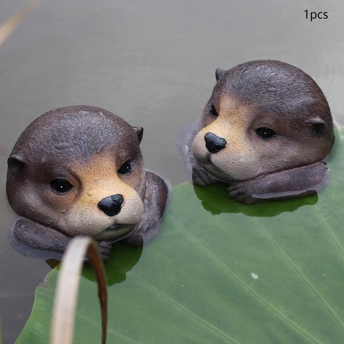Pond floating otter head - floating, decor