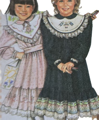 1980s ruffled yoke - ruffled,