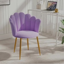 Velvet Armchair with Gold Legs