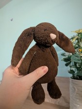 Jellycat Small Bashful Chocolate Bunny, Used Condition