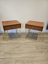 Pair G Plan “Form 5 Range” Teak Bedside Tables, Drawers, Vintage, Mid Century