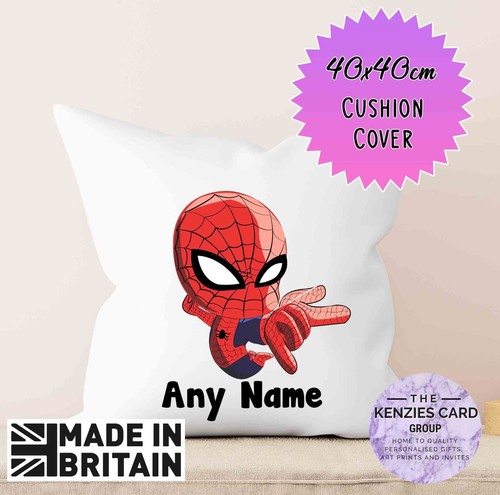 Personalised spiderman cushion - personalised,