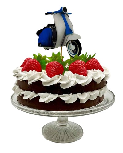 Blue lambretta scooter cake - lambretta,