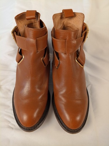 Ladies tan leather - ankle, boots