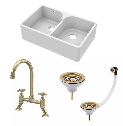 Traditional fireclay kitchen - traditional,