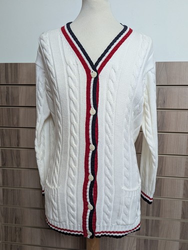 Cable knit cardigan - s,