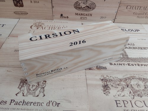Wooden wine box crate with - wooden,