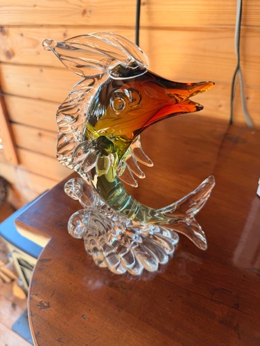 Vintage glass fish ornament - vintage,