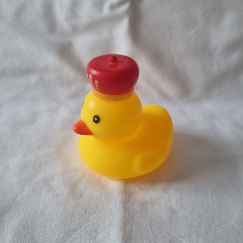 Yellow rubber duck - duck, red