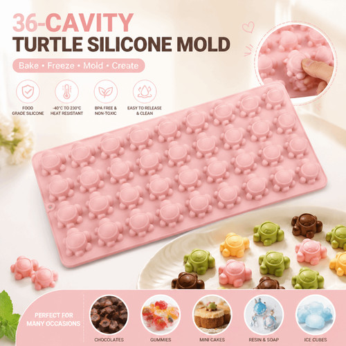 Mini turtle silicone - silicone, mold