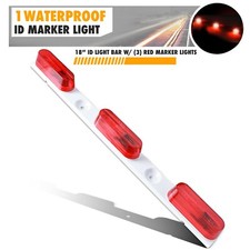 18" 3 Red Trailer Light Bar ID