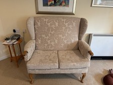 HSL  petite Cream 2 Seater Sofa, Chair & stool set in fab condition  was £2396 