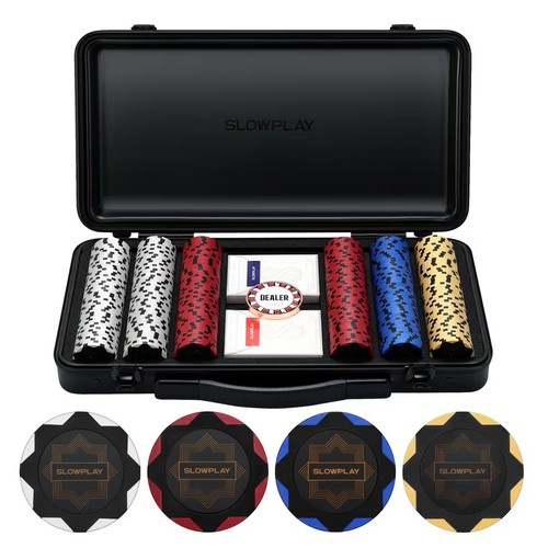 Clay poker chips set grams - set,
