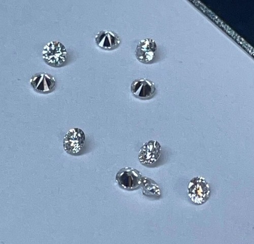 10x 0mm lab grown - 2.0mm, round
