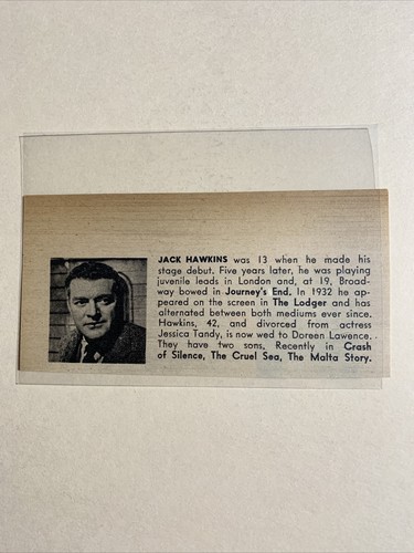 Jack hawkins the - cruel, &