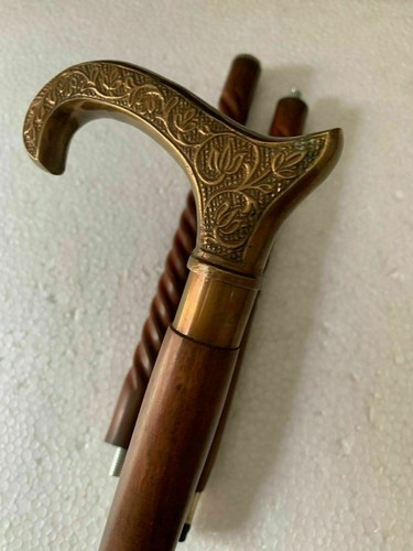 Old antique brass handle - old,