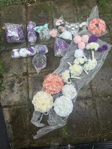 Silk faux flowers - faux, lot