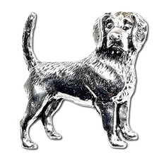 Beagle Pin Badge Pewter Scent Hound Dog Pet Lapel Brooch Bag Hat Coat Jewellery