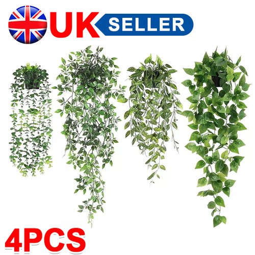 4pcs artificial hanging plants - 4pcs,