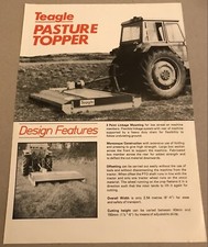 TEAGLE Pasture Topper Grass Cutting Mowers  Original 1980s Brochure