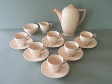 Wedgwood & Co Blush Rose Coffee Set - Art Deco Pink Mid Century MCM