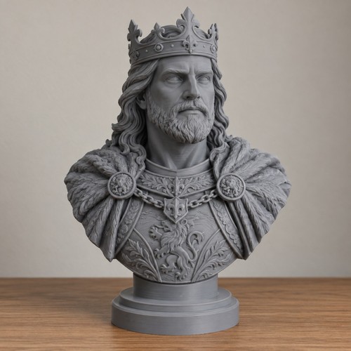 King arthur bust statue - king,