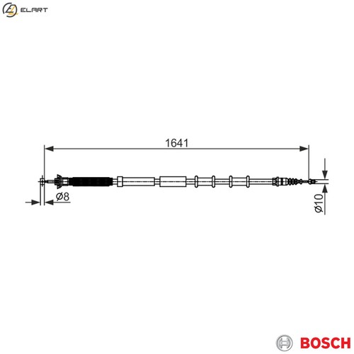 Cable pull parking brake - cable,