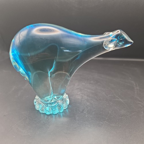 Vintage blue glass - blue,
