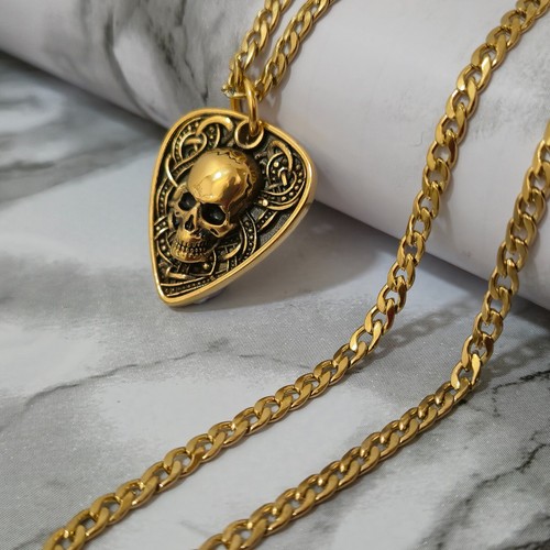 Skull rock guitar pick - rock,
