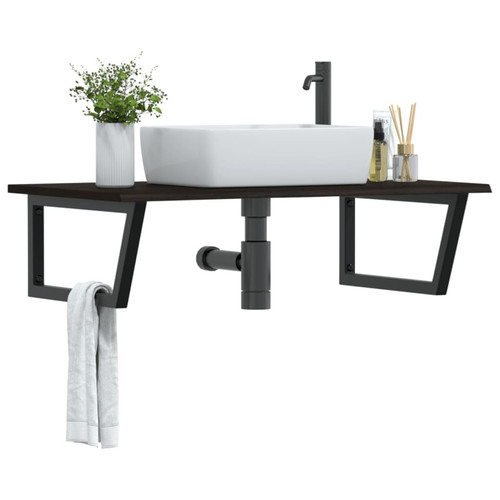 Basin shelf wall mounted - shelf, dark