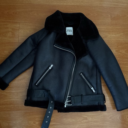 Zara women black faux - zara,