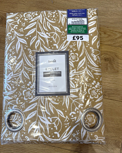 Dunelm imogen ochre white - dunelm, ochre/white