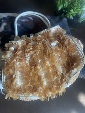 BEAUTIFL Vintage Butler & WilsonIVORY  SILK /SHELL /DECO HANDLE  Handbag