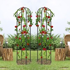 2x 1.9m Garden Obelisk Metal