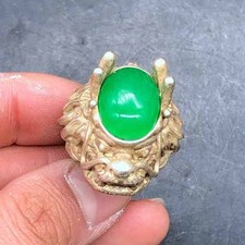 Men's Green Jade Ring Men's
