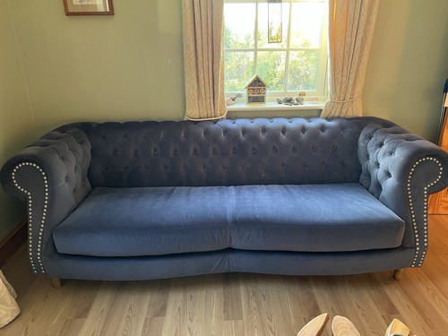 Seater velvet chesterfield - 3,