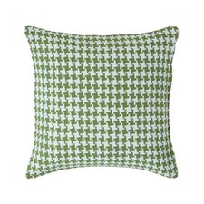 Green Houndstooth Cushion Cover 18x18" 100% Cotton Sofa Bed Decorative Pillow