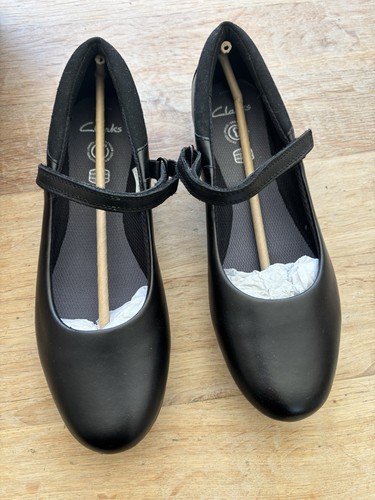 Clarkes girls black - clarkes, 7f