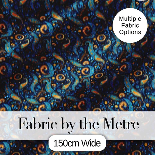 Blue gold paisley ornate - gold,
