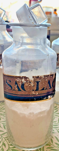 Antique glass apothecary jar - antique,