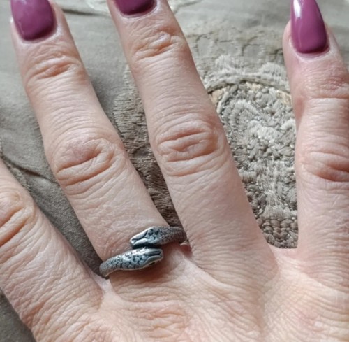 Vintage art deco silver tone