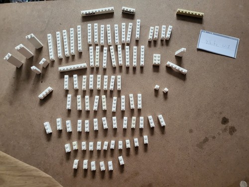 Lego parts white - /,