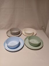 IKEA Kalas 4  Bowls 4 Plates Set Of  Small Plastic Pastel Colours  